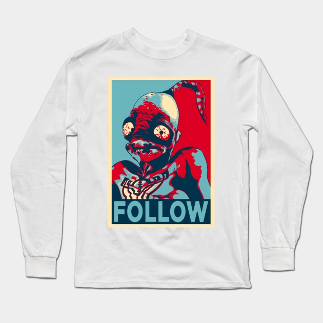 ODDWORLD ABE FOLLOW Long Sleeve T-Shirt by Theo_P